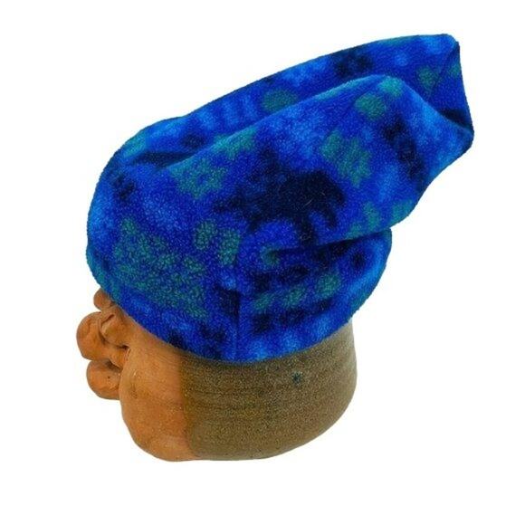 Lands End Fleece Hat Green Blue Bear Snowflake Unisex Kids XS/S - Picture 2 of 7